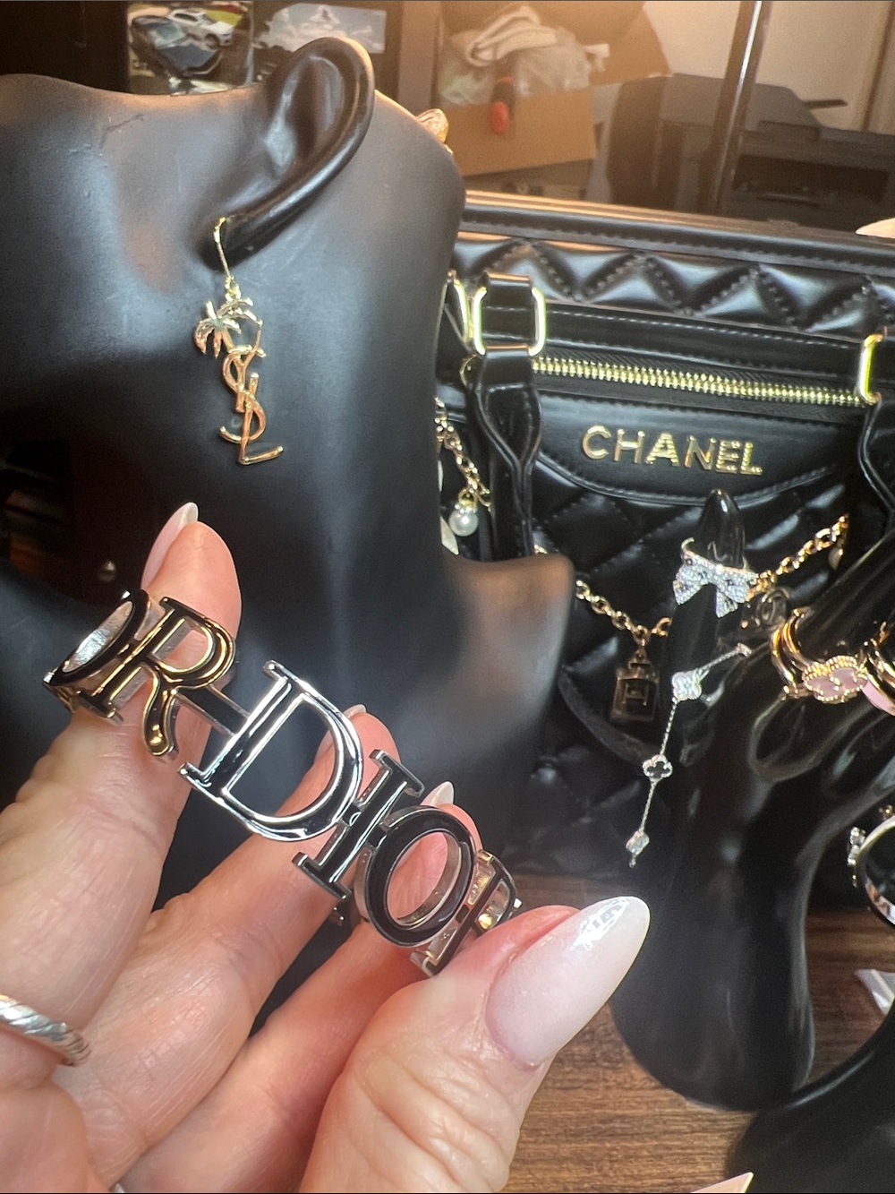 Silver Lettering Bracelet - Picture 7 of 8